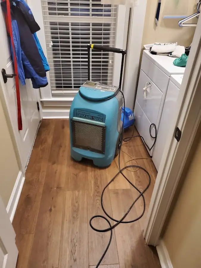Commercial dehumidifier deployed for Flood Damage Cleanup in Fairview Shores